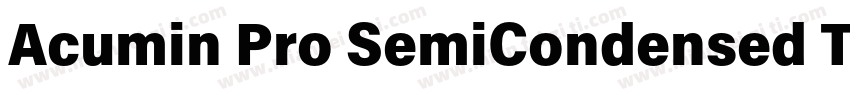 Acumin Pro SemiCondensed Thin字体转换